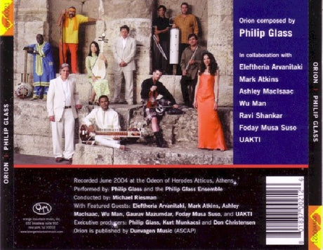 Philip Glass - Orion (CD) - Velvet Music
