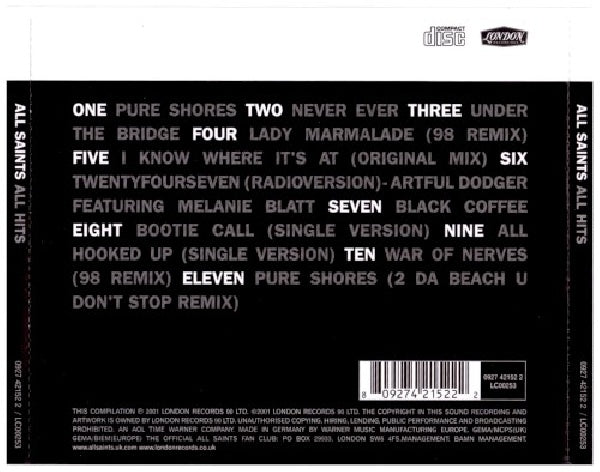 All Saints - All hits (CD) - Velvet Music