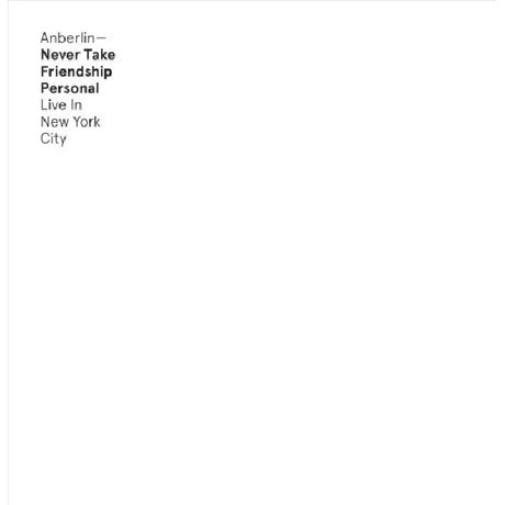 Anberlin - Never take friendship personal (CD) - Velvet Music