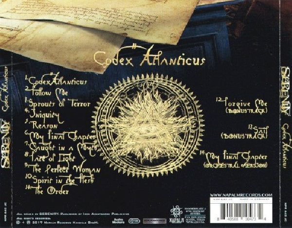 Serenity - Codex atlanticus (CD) - Velvet Music