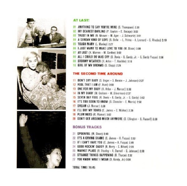 Etta James - At last/second time around (CD) - Velvet Music