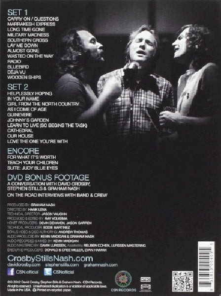 Stills Crosby & Nash - Csn 2012 (DVD movie) - Velvet Music