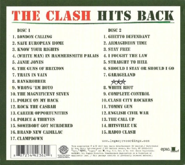 The Clash - Hits back (CD) - Velvet Music