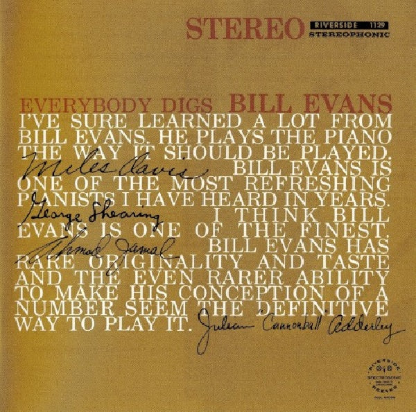 Bill Evans -trio- - Everybody digs bill evans (CD) - Velvet Music