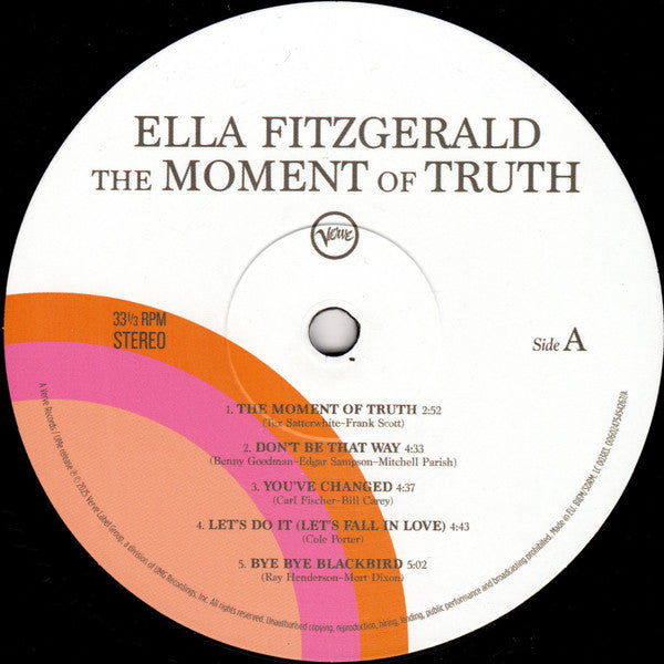 Ella Fitzgerald - The Moment Of Truth (Ella At The Coliseum) (LP) - Velvet Music
