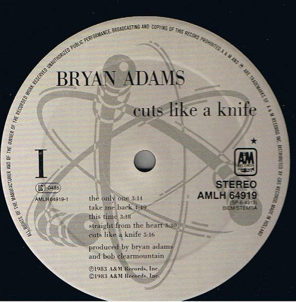 Bryan Adams - Cuts Like A Knife (tweedehands LP) - Velvet Music
