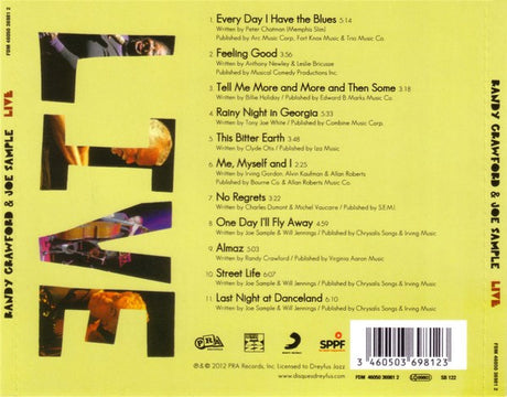 Randy Crawford & Joe Sample With Steve Gadd & Nicklas Sample - Live (tweedehands CD) - Velvet Music