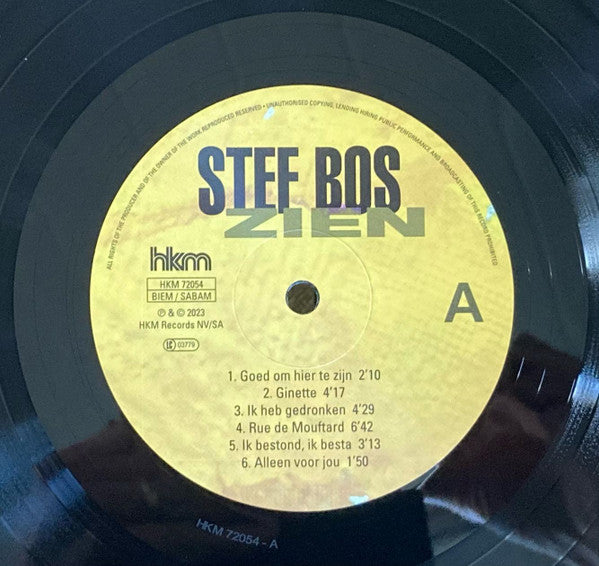 Stef Bos - Zien (LP) - Velvet Music