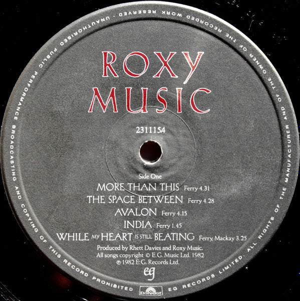 Roxy Music - Avalon (tweedehands LP) - Velvet Music