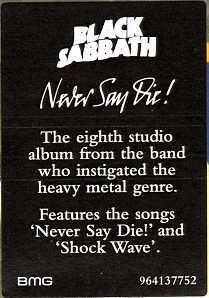 Black Sabbath - Never Say Die! (CD) - Velvet Music