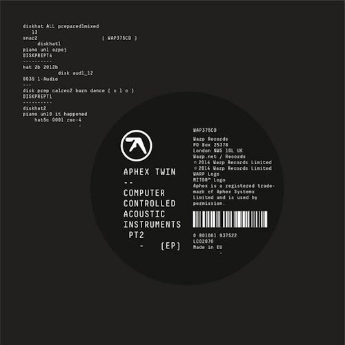 Aphex Twin - Computer controlled acoustic instruments pt2 (CD) - Velvet Music