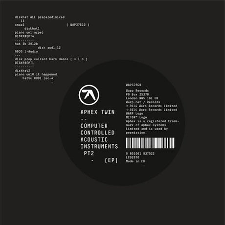 Aphex Twin - Computer controlled acoustic instruments pt2 (CD) - Velvet Music