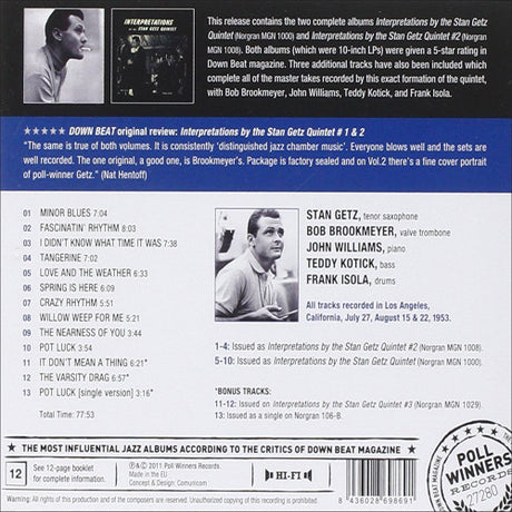 Stan Getz Quintet - Interpretations #2 + Interpretations #1 (CD) - Velvet Music
