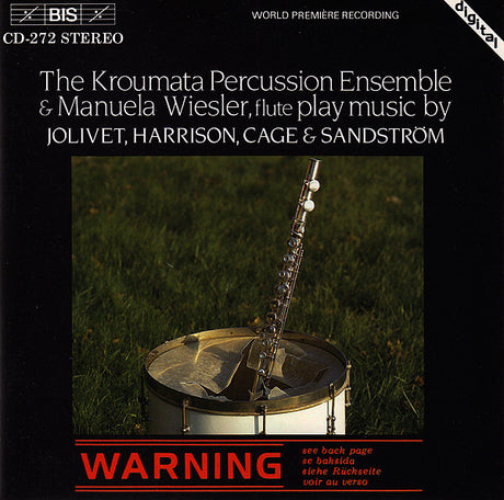 Kroumata Percussion Ensemble & Manuela Wiesler Play Music By André Jolivet, Lou Harrison, John Cage & Sven-David Sandström - The Kroumata Percussion Ensemble 2 / Manuela Wiesler, Flute (CD) - Velvet Music