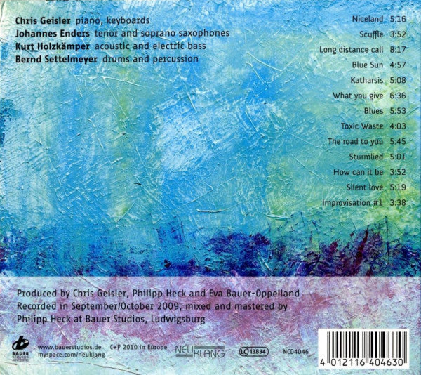 Chris Geisler Trio feat.  Johannes Enders -  Katharsis (tweedehands CD) - Velvet Music