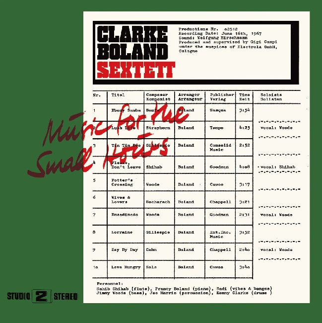 Clarke-boland Sextett - Music for the small hours (LP)