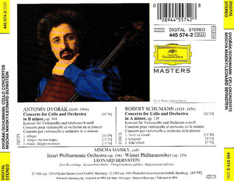 Antonín Dvořák • Robert Schumann | Mischa Maisky • Leonard Bernstein - Cello Concertos (CD d'occasion)