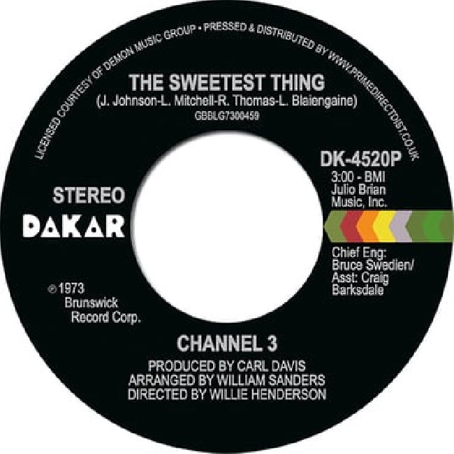 Channel 3 - 7- sweetest thing / someone else's arms (12-inch maxi-single) - Velvet Music