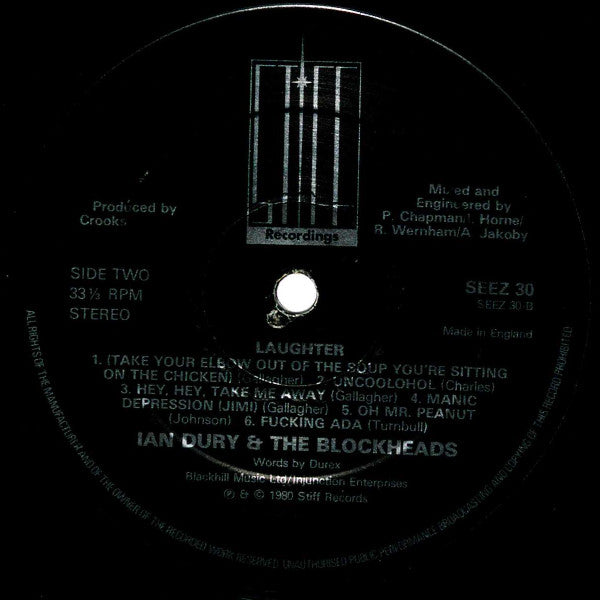 Ian Dury And The Blockheads - Laughter (tweedehands LP) - Velvet Music