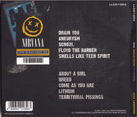 Nirvana - Sounds Like Teen Spirit (Live In San Diego 1991) (CD)