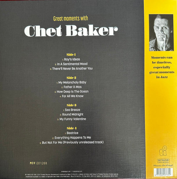 Chet Baker - Great Moments With Chet Baker (LP)