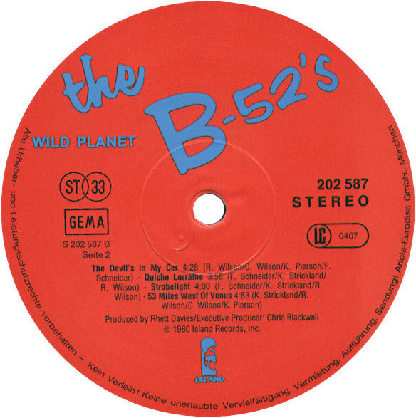 B-52's, The - Wild Planet (tweedehands LP) - Velvet Music
