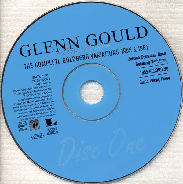 Glenn Gould - A State Of Wonder • The Complete Goldberg Variations 1955 & 1981 (CD d'occasion)