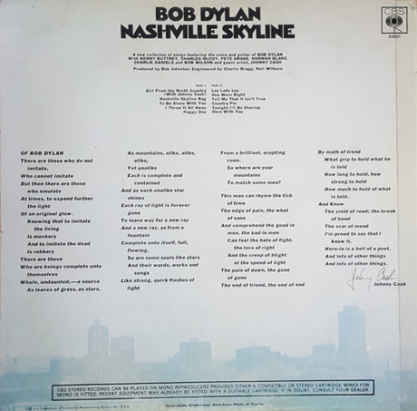Bob Dylan - Nashville Skyline (tweedehands LP) - Velvet Music