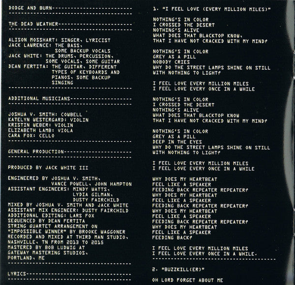 Dead Weather, The - Dodge And Burn (tweedehands CD) - Velvet Music