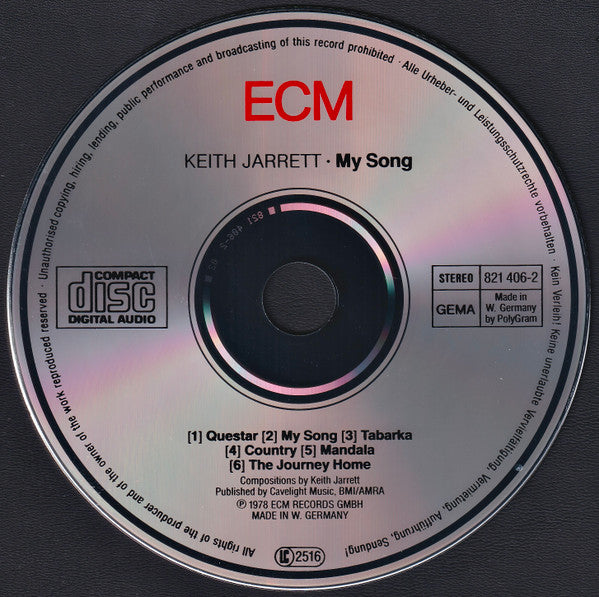 Keith Jarrett - My Song (CD)