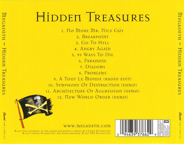 Megadeth - Hidden Treasures (CD) - Velvet Music