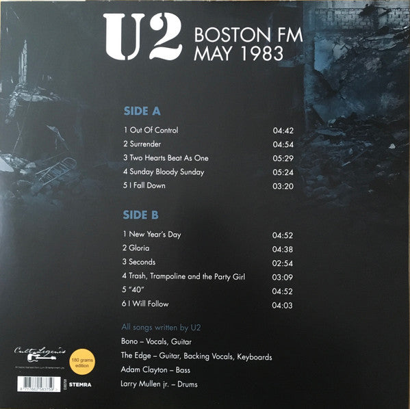 U2 - Boston FM May 1983 (tweedehands CD) - Velvet Music