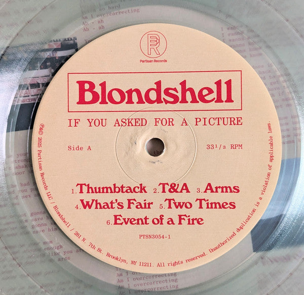 Blondshell - If You Asked For A Picture (LP) - Velvet Music