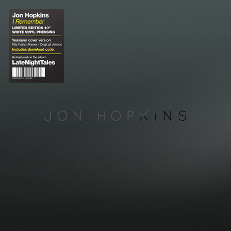 Jon Hopkins - I remember (12-inch maxi-single) - Velvet Music