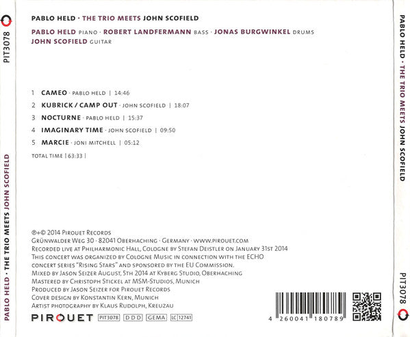 Pablo Held - The Trio Meets John Scofield (tweedehands CD) - Velvet Music