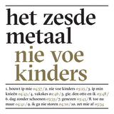 Het Zesde Metaal - Nie voe kinders (CD) - Velvet Music