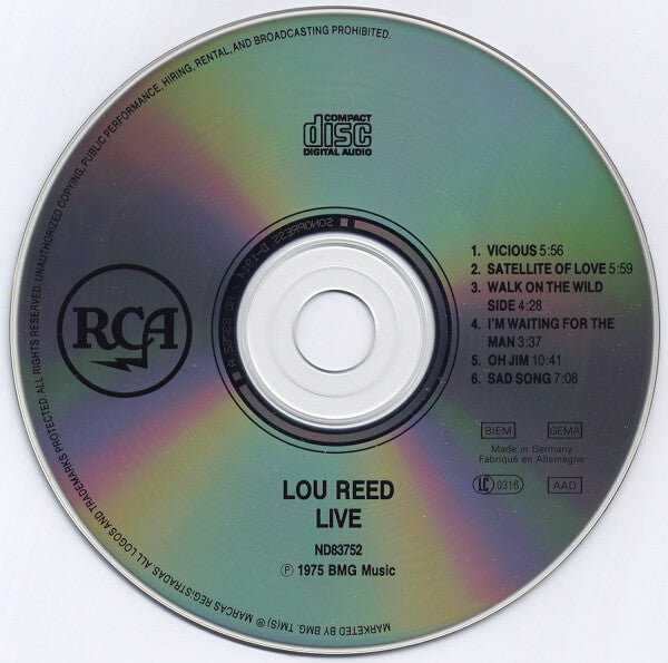 Lou Reed - Lou Reed Live (tweedehands CD) - Velvet Music