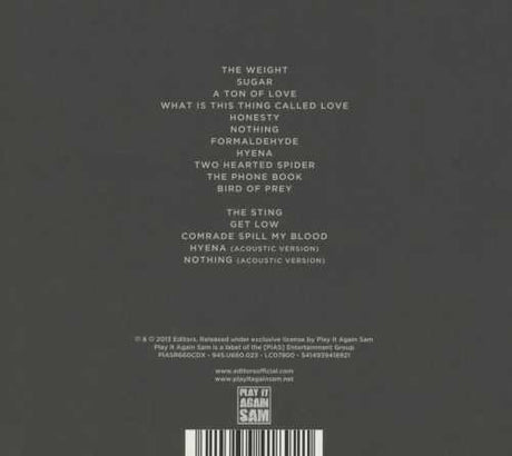 Editors - The Weight Of Your Love (tweedehands CD) - Velvet Music
