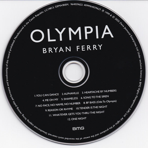 Bryan Ferry - Olympia (CD) - Velvet Music
