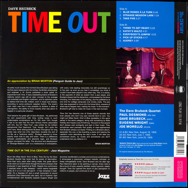Dave Brubeck Quartet, The - Time Out (LP) - Velvet Music