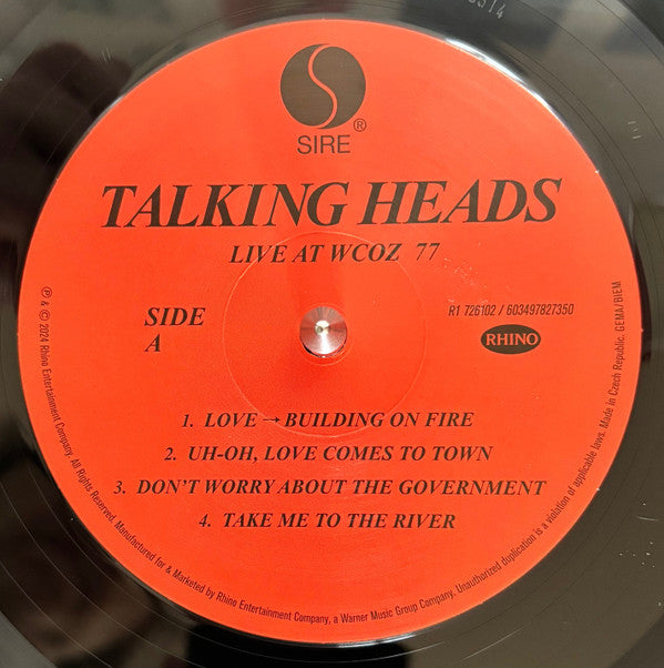Talking Heads - Live At WCOZ 77 (LP)
