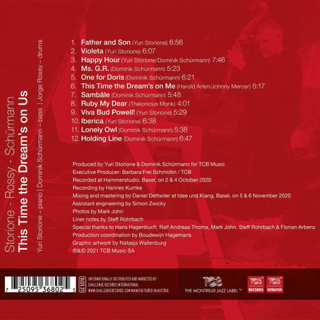 Yuri Storione, Jorge Rossy, Dominik Schürmann - This Time The Dream's On Us (second-hand CD)