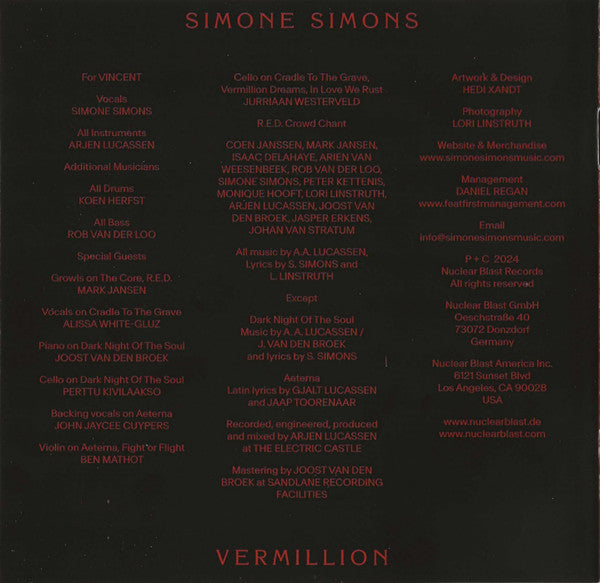 Simone Simons - Vermillion (CD) - Velvet Music