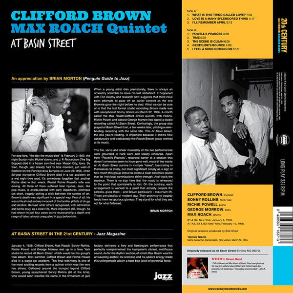 Clifford Brown, Max Roach - At Basin Street (LP) - Velvet Music