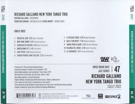 Richard Galliano New York Tango Trio - Cully 2022 (tweedehands CD) - Velvet Music
