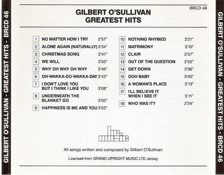 Gilbert O'Sullivan - Greatest Hits (tweedehands CD) - Velvet Music