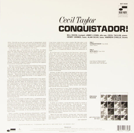 Cecil Taylor - Conquistador! (LP) - Velvet Music