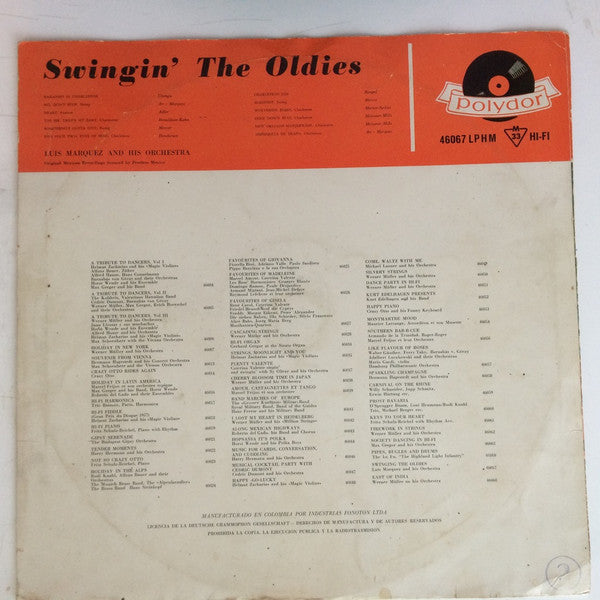 Luis Marquez Y Su Orquesta - Swingin' The Oldies (LP d'occasion)