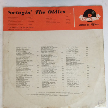 Luis Marquez Y Su Orquesta - Swingin' The Oldies (LP d'occasion)