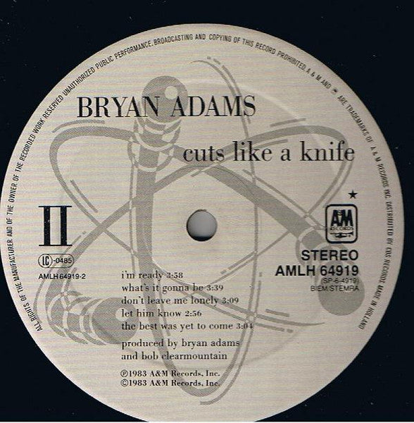 Bryan Adams - Cuts Like A Knife (tweedehands LP) - Velvet Music